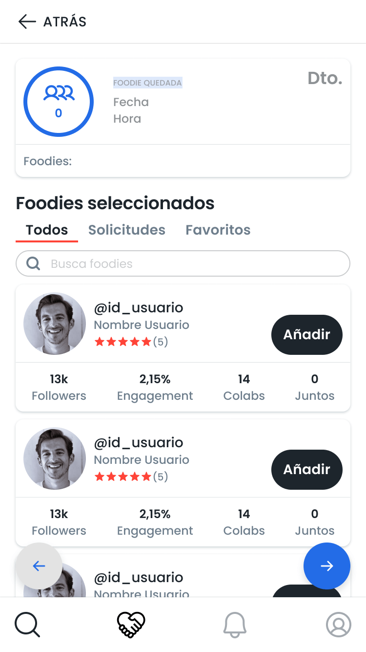 Solofoodies collab creation screen